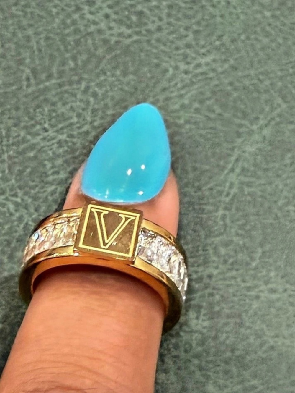 Two-Tone Crystal-Style Ring